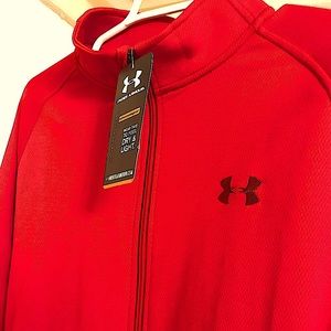 Under Armour Men Loose-Fit Full-Zip Size L Red.